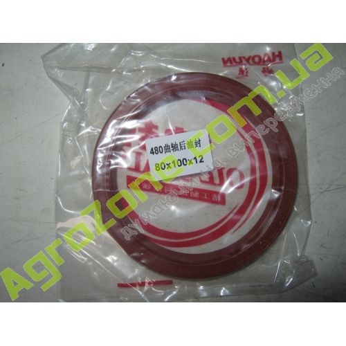 Сальник 80x100x12 коленвал задний KM385 JB2600-80 80x100x12