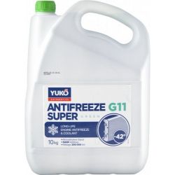 Рідина охолоджуюча антифриз YUKO G11 зелений 10л (латунь)