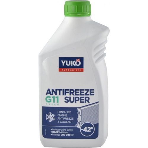 Рідина охолоджуюча антифриз YUKO G11 зелений 1л (латунь)