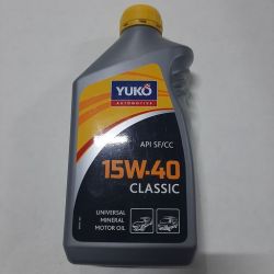 Масло моторне (олива) мінеральне YUKO 15W-40 CLASSIC 1 л