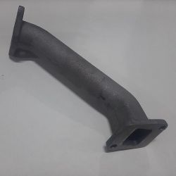 Колектор (коліно)  вихлопної труби KM138 2x2 отвори КОРОТКЕ